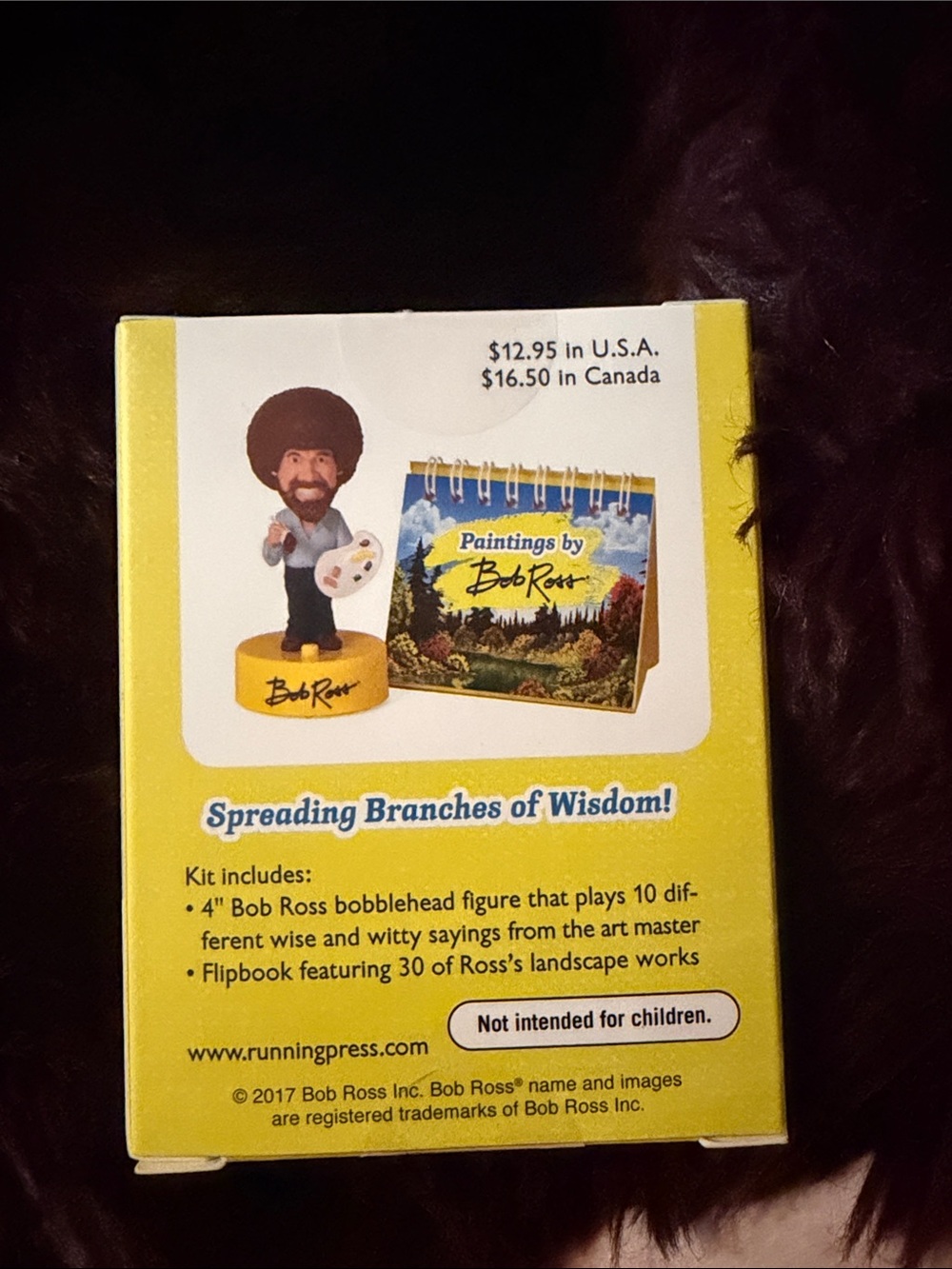Hallmark Bob Ross Bobblehead - Blue, Yellow, Green, Brown - Picture 4 of 5